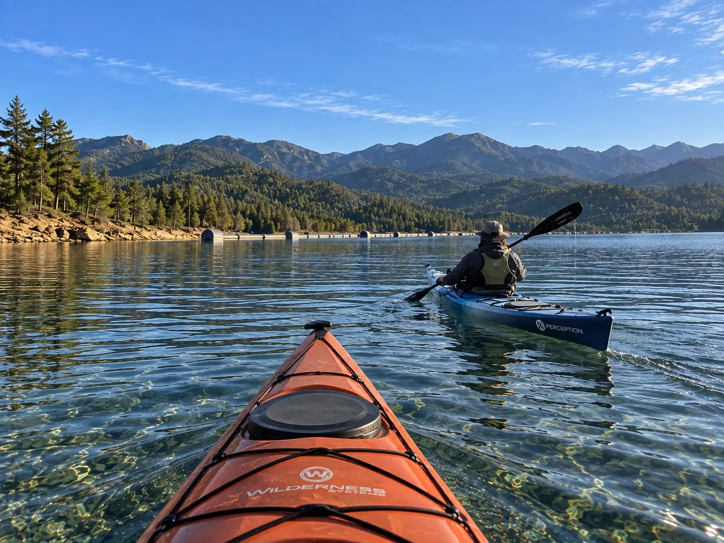 Kayaking on Whiskeytown Lake